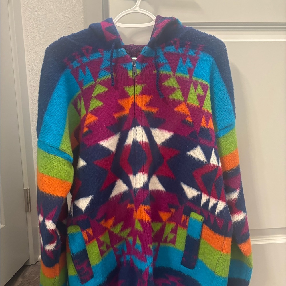Yari Artesanias Multicolor Zip-Up Hoodie